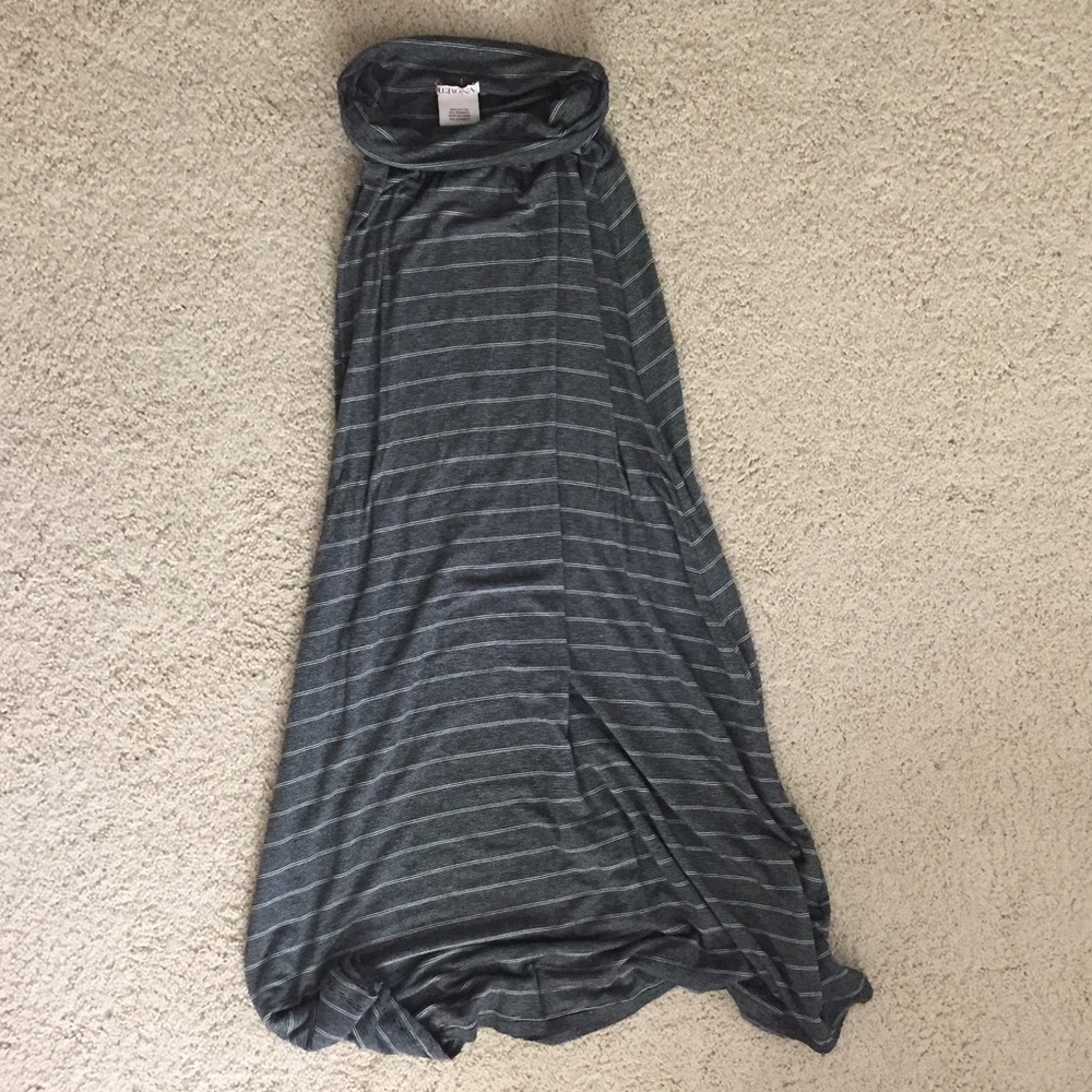 Black and grey striped massimo maxi skirt